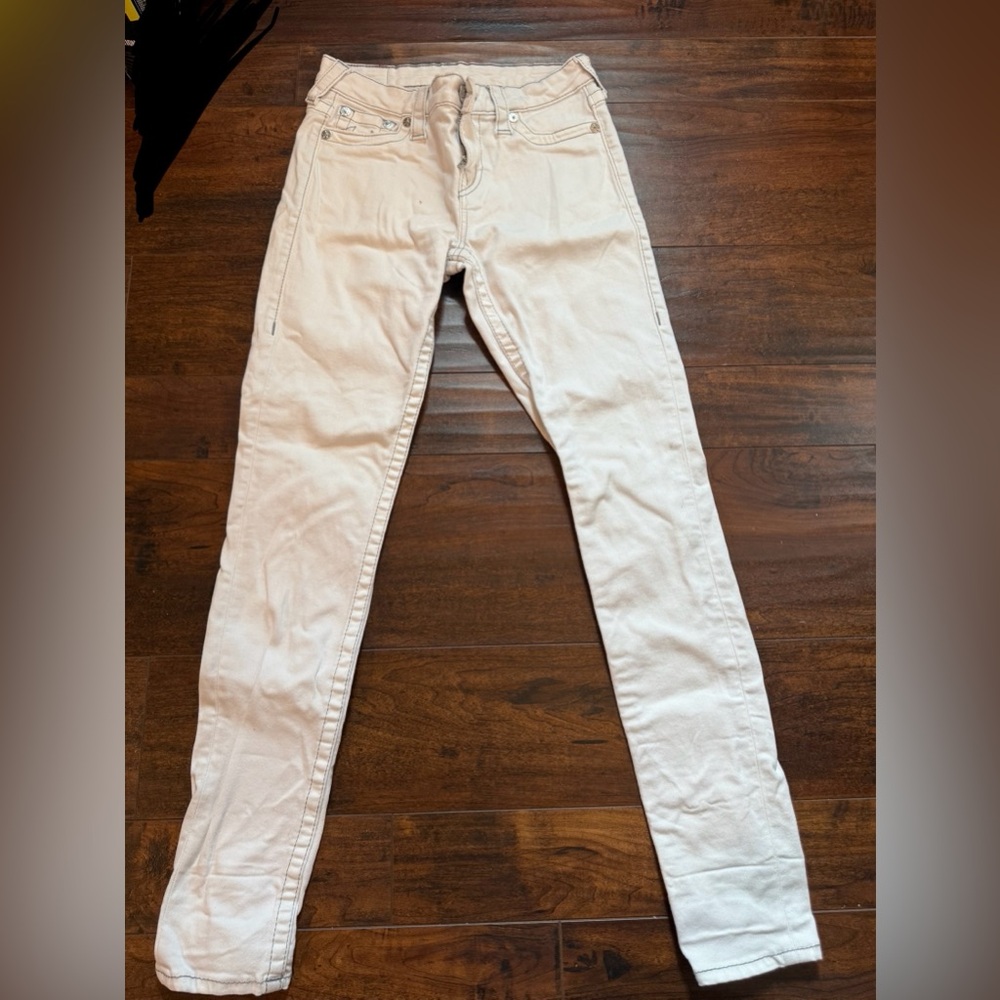 True Religion Woman’s Off- White Skinny Jeans Size 27